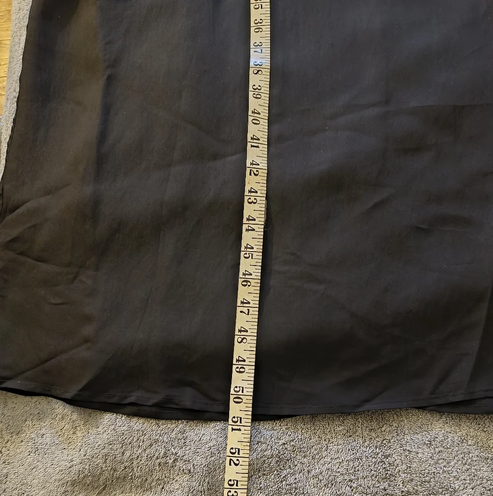 Co. Collection Silk Blend Elegant Black Long Sleeve Dress M Dark Romantic Gurge - Picture 9 of 12